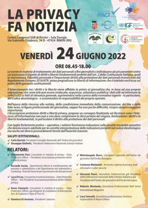 La privacy fa notizia